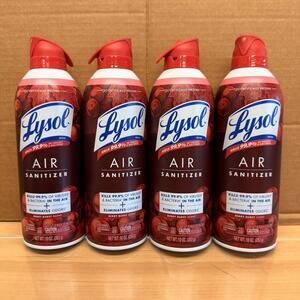 Lysol Air Sanitizer Spray 10 Oz Berry Burst Scent Lot Of 4
